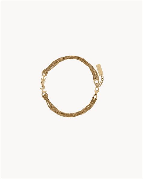 bracelet ysl cassé|Saint Laurent YSL Cassandre Tassel Bracelet .